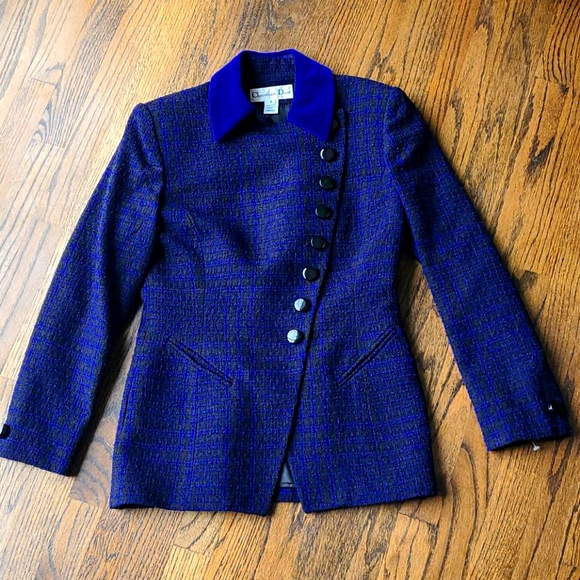 NWOT Christian Dior vintage purple wool blazer